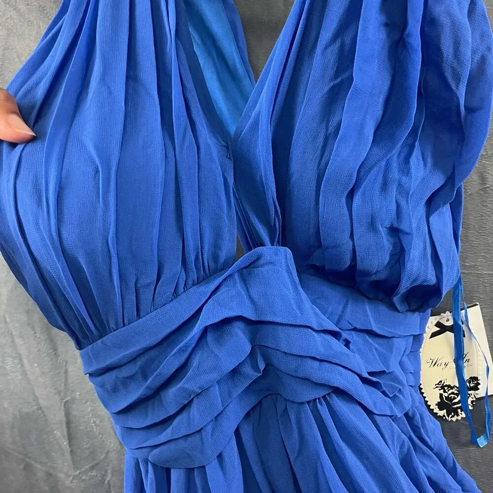 Way-In Halter Pleated Mini Dress Nordstrom Layered New With Tags Size 5 Juniors